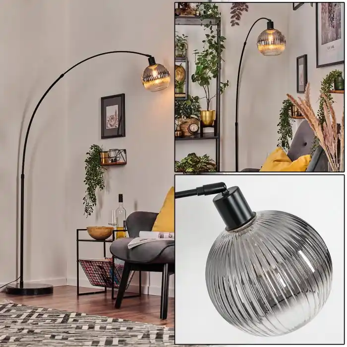 Koyoto Staande lamp, Booglampen Zwart, 1-licht Hete Deal