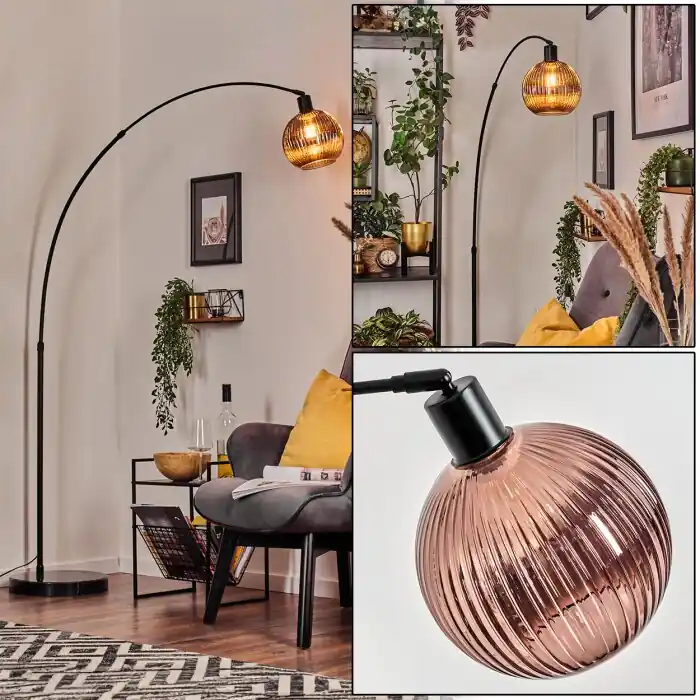 Laatste Kans Koyoto Staande lamp, Booglampen Zwart, 1-licht