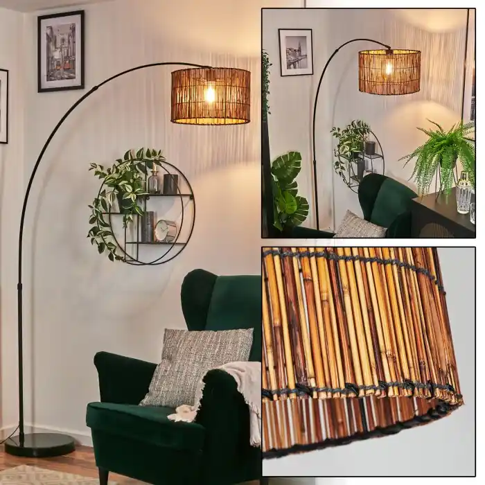 Cando Staande lamp, Booglampen Zwart, 1-licht Hete Deal