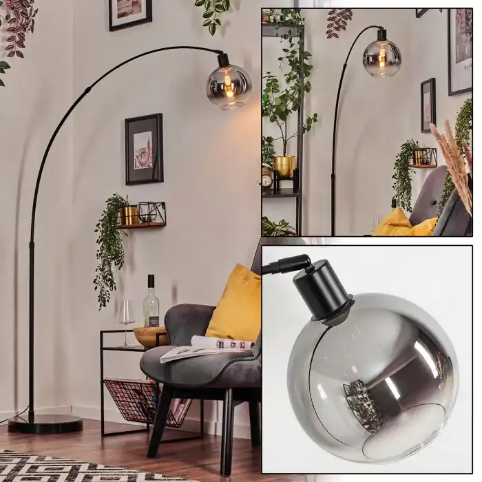 Koyoto Staande lamp, Booglampen Zwart, 1-licht Speciale Aanbieding