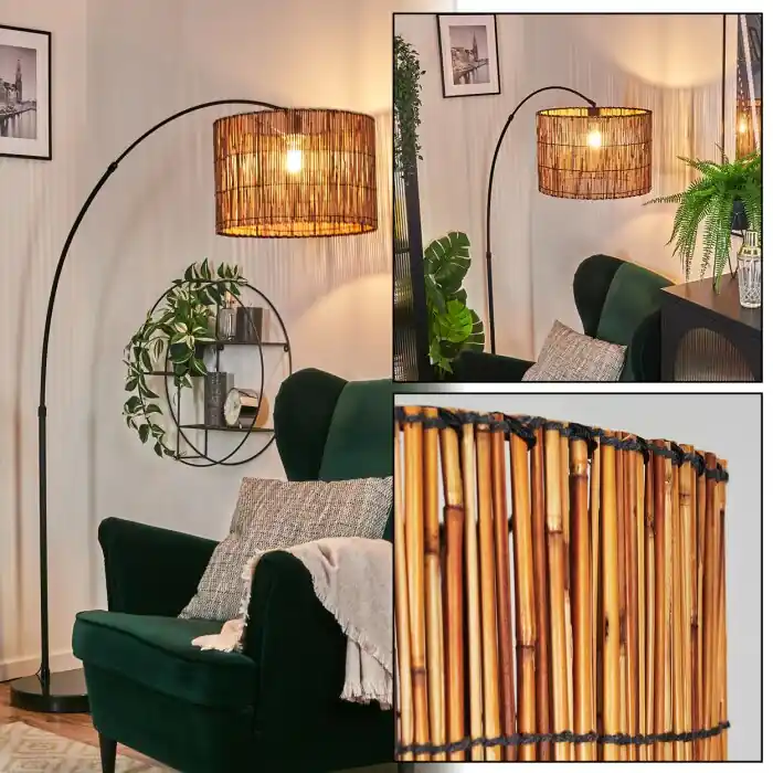 Cando Staande lamp, Booglampen Zwart, 1-licht Koop Vandaag