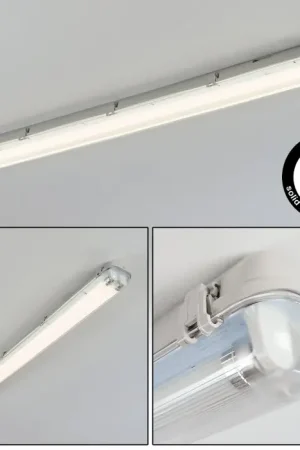Actieprijs Ilena Plafondlamp voor buiten, Buitenlicht, Badkamerlamp, Bouw spotlight, Plafondlamp LED Grijs, 1-licht