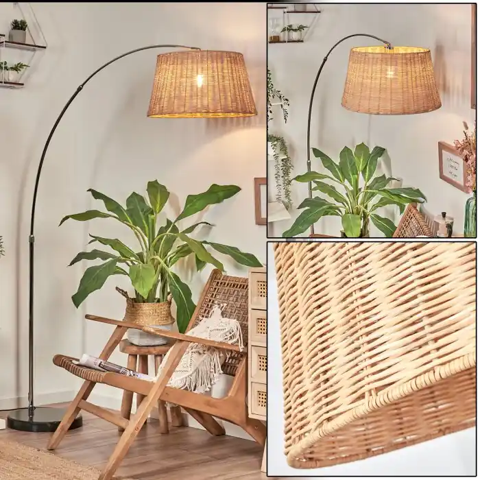 Actieprijs Cavaca Staande lamp, Booglampen Chroom, Zwart, 1-licht