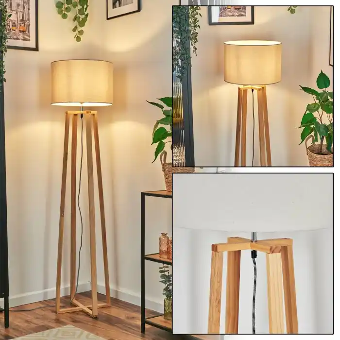 Alleen Vandaag Soungou Staande lamp Chroom, Natuurlijke kleuren, 1-licht