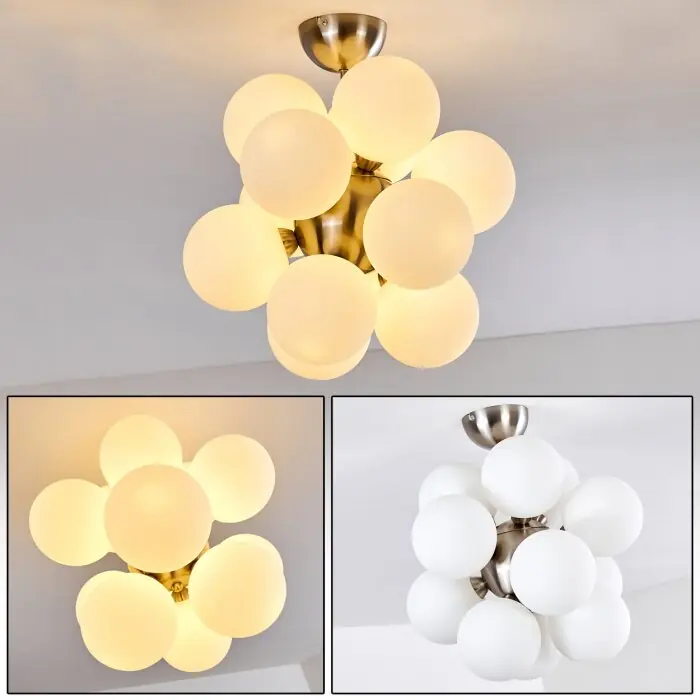 Hyco Plafondlamp Nikkel mat, 12-lichts Fabrieksprijs