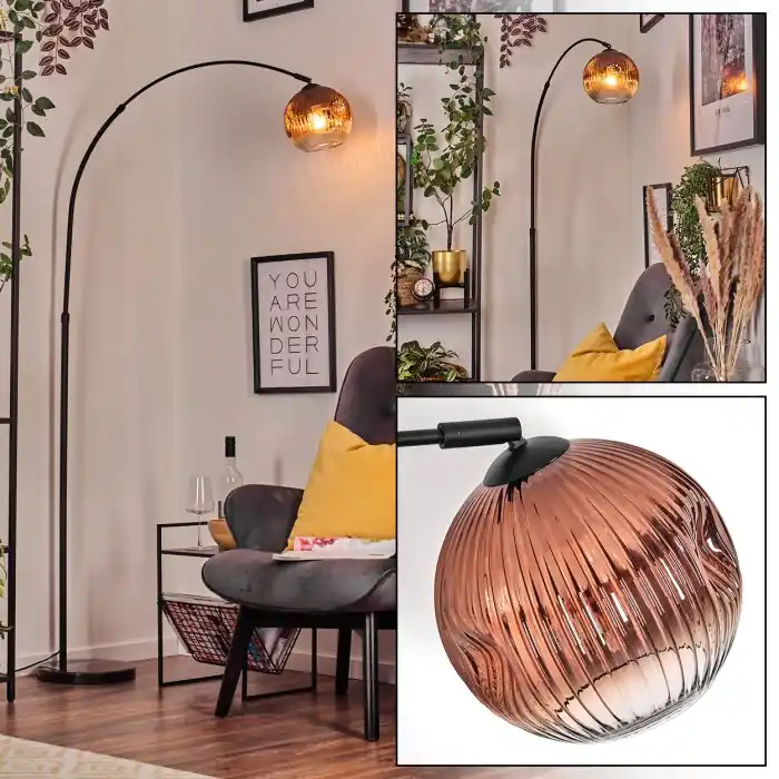 Nieuw Ripoll Staande lamp, Booglampen Zwart, 1-licht