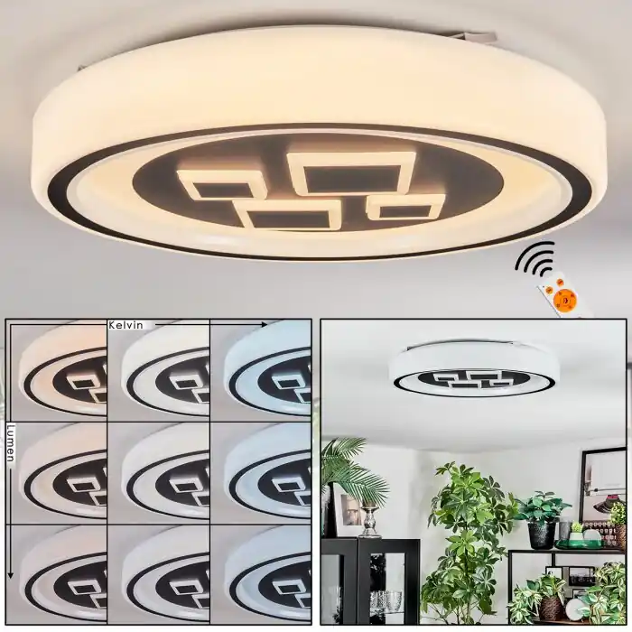 Betaalbaar Jalon Plafondlamp, Paneel LED Wit, 1-licht, Afstandsbediening