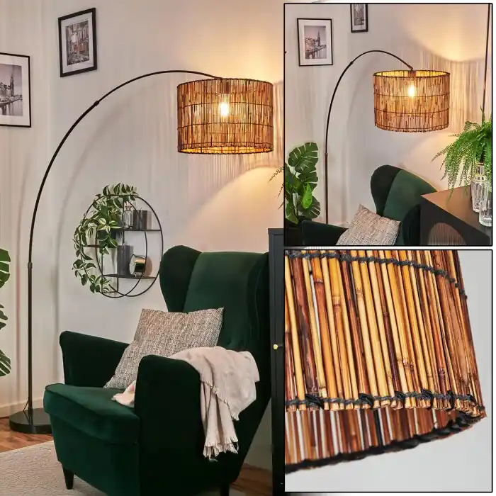 Cando Staande lamp, Booglampen Chroom, Zwart, 1-licht Meest Verkocht