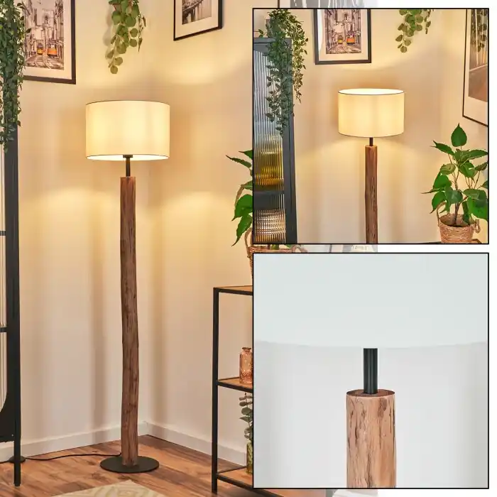 Must-Have Bassagoda Staande lamp Natuurlijke kleuren, Zwart, 1-licht