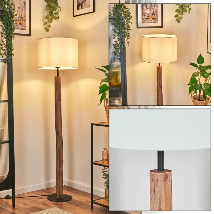 Bassagoda Staande lamp Natuurlijke kleuren, Zwart, 1-licht Snelle Levering