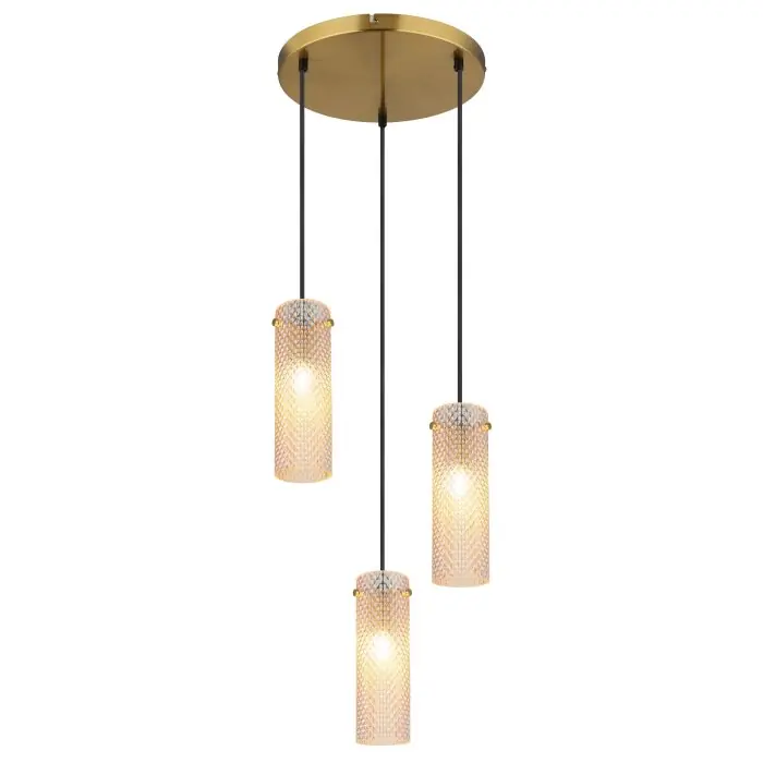 Globo Karolo Hanglamp Goud, 3-lichts Premium