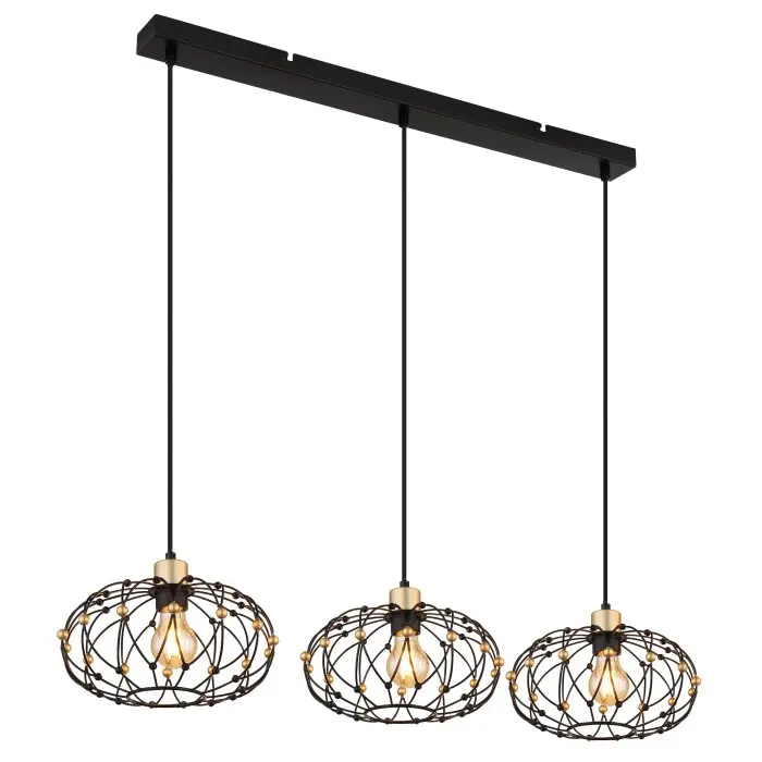Globo Greys Hanglamp Zwart, 3-lichts Actieprijs