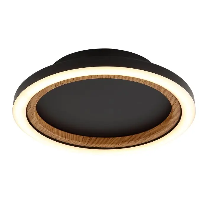 Globo Dakari Plafondlamp LED Zwart, 1-licht Lage Kosten
