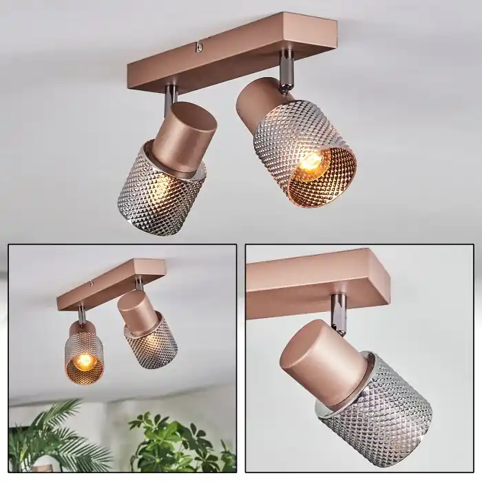 Medelim Plafondlamp, Plafondspot Brons, 2-lichts Nieuw