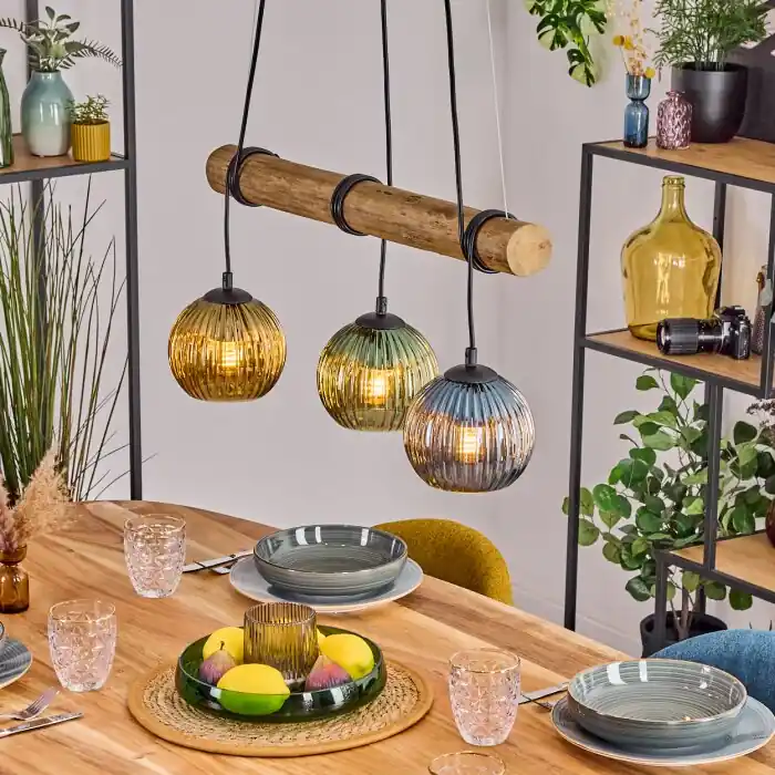 Meest Verkocht Koyoto Hanglamp, Kogellampje, Hanglamp Natuurlijke kleuren, Zwart, 3-lichts