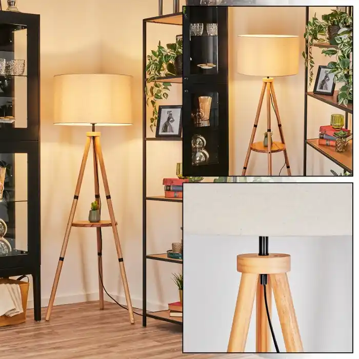 Koop Vandaag Flemming Staande lamp Natuurlijke kleuren, Zwart, 1-licht