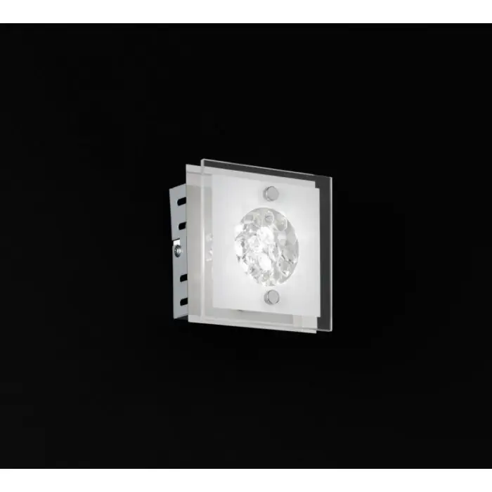 Wofi verlichting REIMS Wandlamp LED Chroom, 1-licht Op = Op
