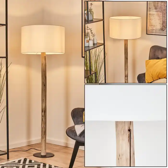 Flemming Staande lamp Natuurlijke kleuren, Zwart, 1-licht Favoriet