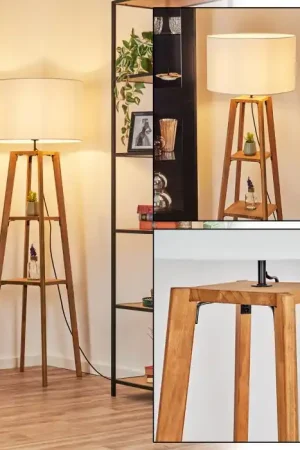 Aanbieding Flemming Staande lamp Natuurlijke kleuren, Zwart, 1-licht