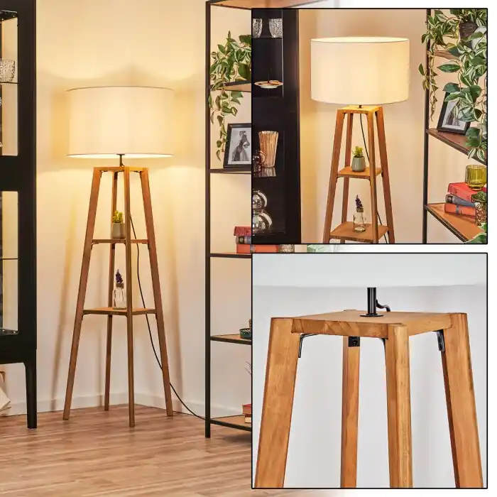 Aanbieding Flemming Staande lamp Natuurlijke kleuren, Zwart, 1-licht