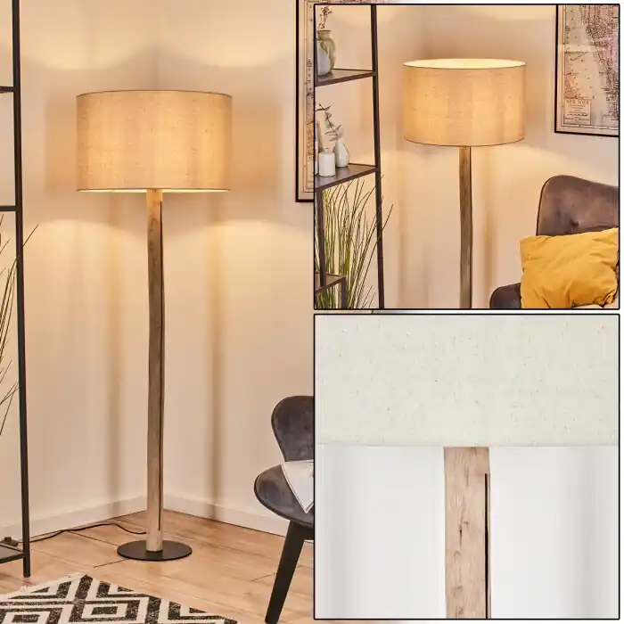 Nu Kopen Flemming Staande lamp Natuurlijke kleuren, Zwart, 1-licht