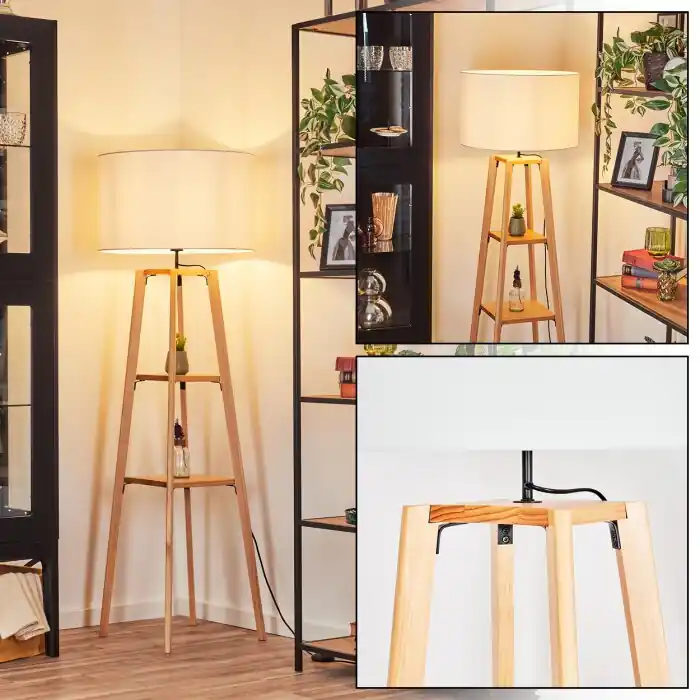 Betrouwbaar Flemming Staande lamp Natuurlijke kleuren, 1-licht