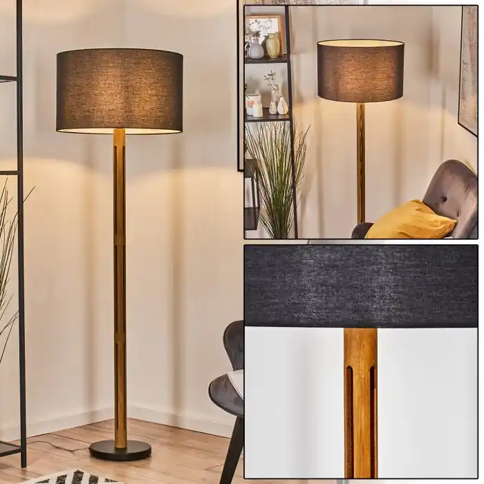 Flemming Staande lamp Bruin, Natuurlijke kleuren, Zwart, 1-licht Lage Prijs