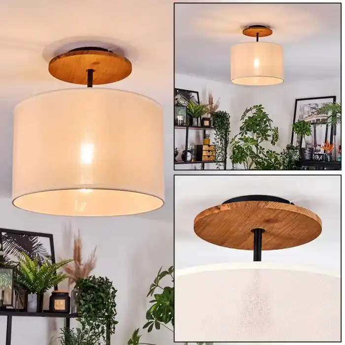 Bassagoda Plafondlamp Natuurlijke kleuren, Zwart, 1-licht Nieuw