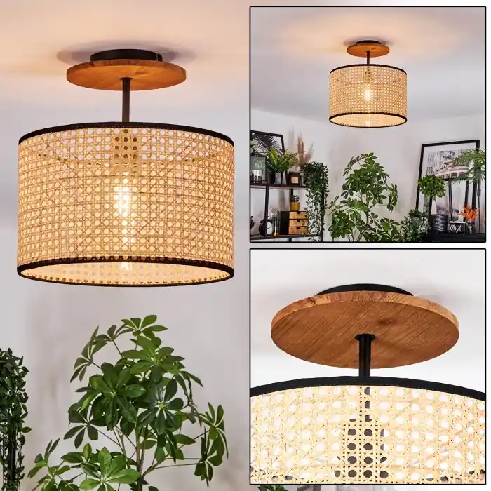 Nieuw Ramila Plafondlamp Natuurlijke kleuren, Zwart, 1-licht