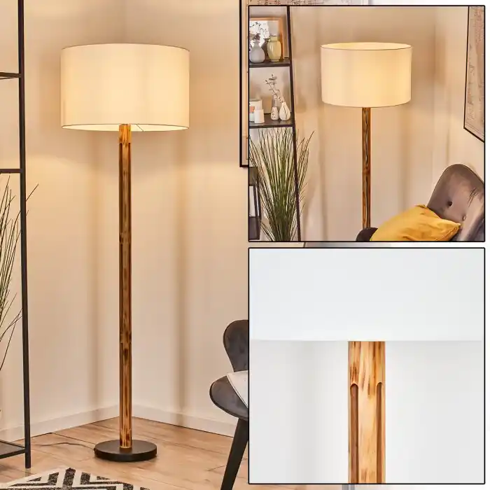 Gecertificeerd Flemming Staande lamp Natuurlijke kleuren, Zwart, 1-licht