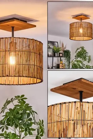 Aanbieding Cando Plafondlamp Natuurlijke kleuren, Zwart, 1-licht