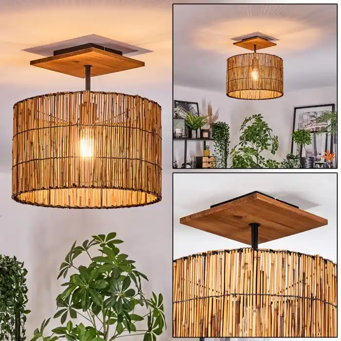 Aanbieding Cando Plafondlamp Natuurlijke kleuren, Zwart, 1-licht