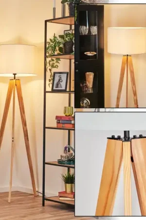 Aanbieding Flemming Staande lamp Natuurlijke kleuren, Zwart, 1-licht