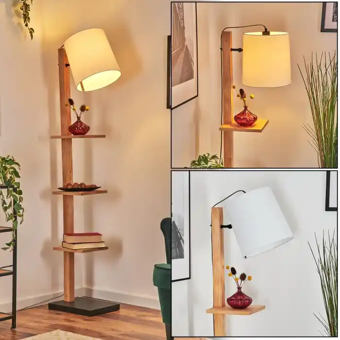 Nu Kopen Venor Staande lamp Bruin, Natuurlijke kleuren, Zwart, 1-licht