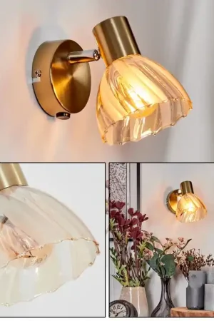 Saire Wandlamp, Muurspot Chroom, Messing, 1-licht Populair