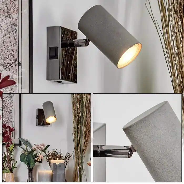 Actieprijs Javel Wandlamp, Muurspot Chroom, Zwart, 1-licht