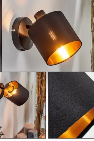 Beperkte Voorraad Alsen Wandlamp, Muurspot Zwart, 1-licht