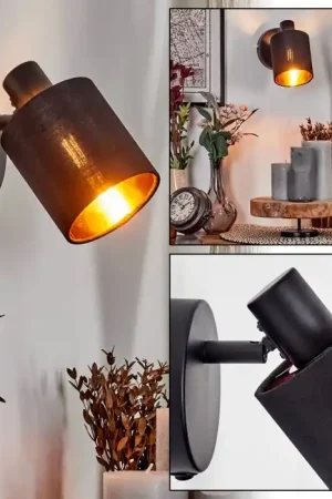 Beperkt Aanbod Fallhagen Wandlamp, Muurspot Zwart, 1-licht
