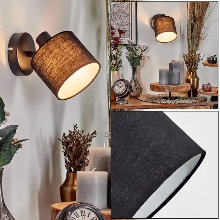 Beperkt Aanbod Bassagoda Wandlamp, Muurspot Zwart, 1-licht