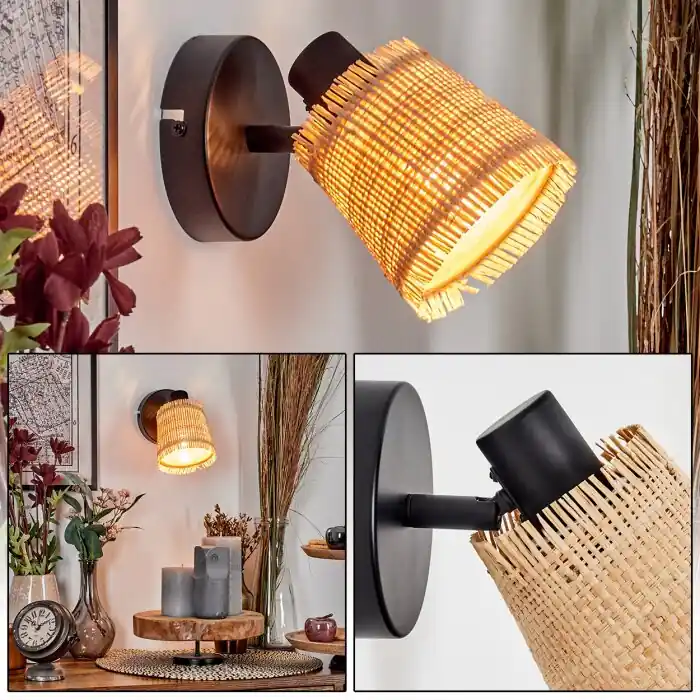 Lindberg Wandlamp, Muurspot Zwart, 1-licht Veilige Betaling