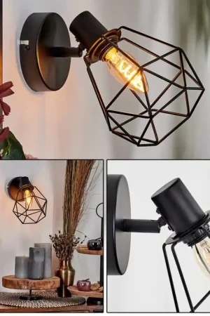 Yaak Wandlamp, Muurspot Zwart, 1-licht Weekendaanbieding