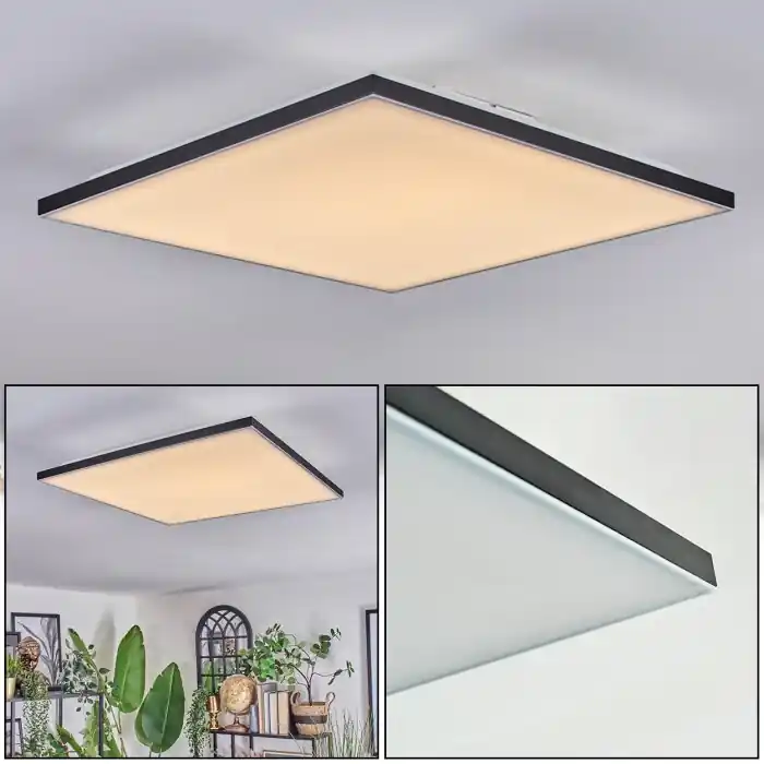 Flitsaanbieding Barullu Plafondlamp, Paneel LED Zwart, Wit, 1-licht