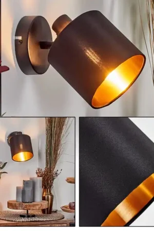 Beperkt Aanbod Alsen Wandlamp, Muurspot Zwart, 1-licht