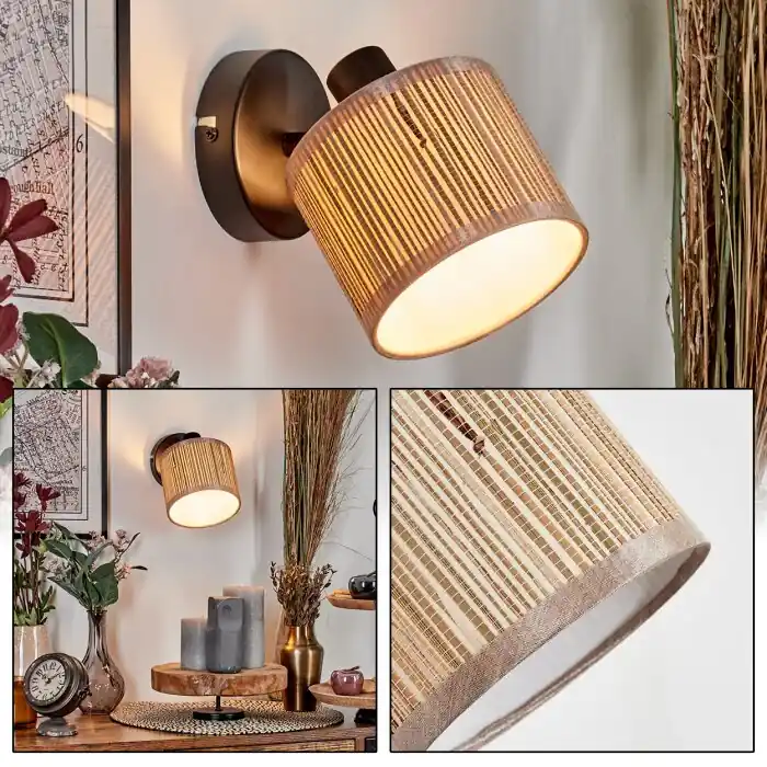 Bongal Wandlamp, Muurspot Zwart, 1-licht Must-Have