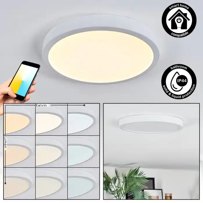 Finsrud Plafondlamp, Paneel LED Wit, 1-licht Rechtstreeks Van De Fabrikant
