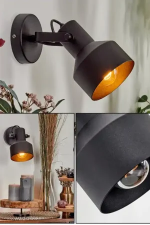 Tylar Wandlamp, Muurspot Zwart, 1-licht Lage Kosten