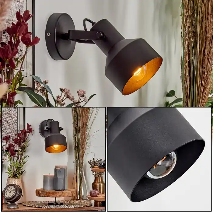 Tylar Wandlamp, Muurspot Zwart, 1-licht Lage Kosten