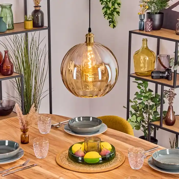 Laatste Versie Koyoto Hanglamp, Kogellampje, Hanglamp Goud, 1-licht