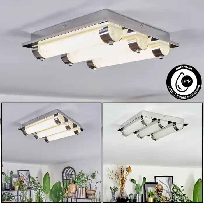 Zamar Plafondlamp LED Chroom, 3-lichts Tijdelijk Beschikbaar