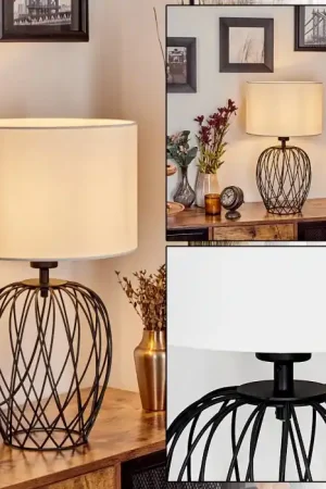 Yomar Tafellamp Zwart, 1-licht Korting